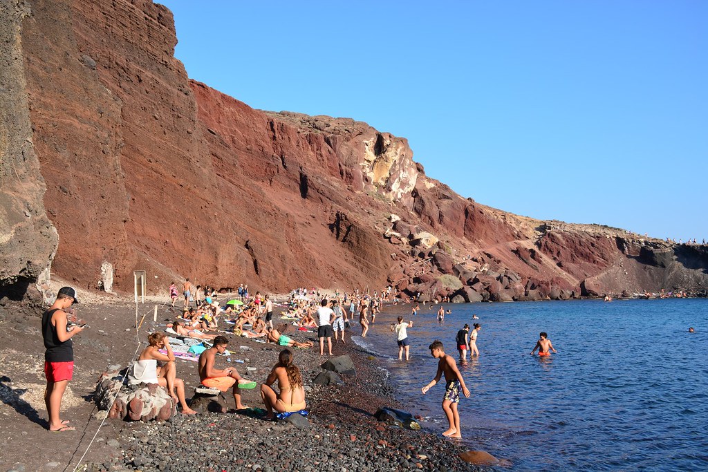 red beach a nude beach in greece