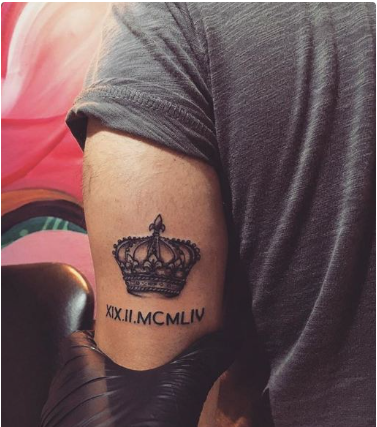 date and crown tattoo 350+ Best Birthdate Tattoo Ideas by FixTheLife