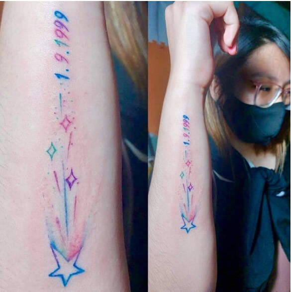 colorful tattoo on arm