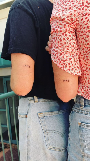 matching date tattoos