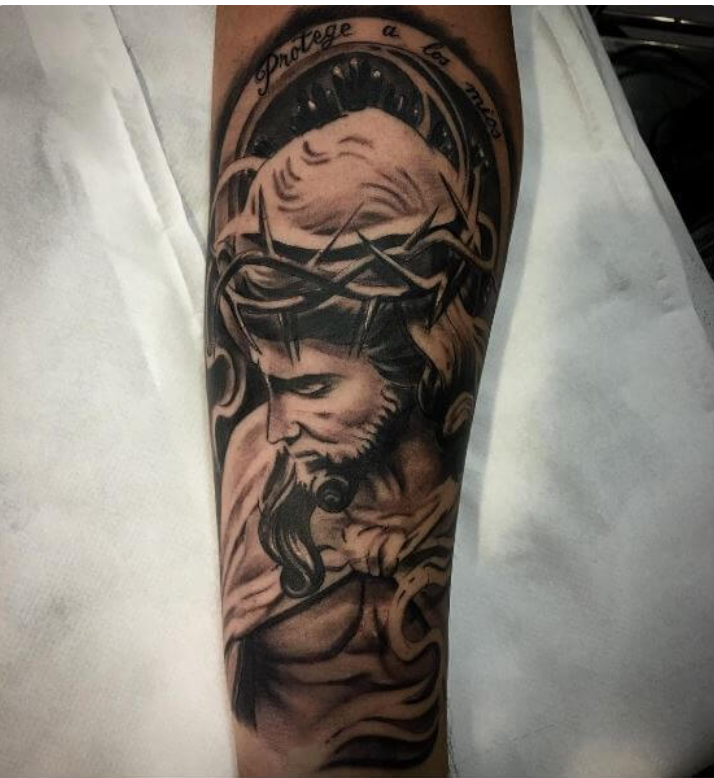 jesus as superman tattoo