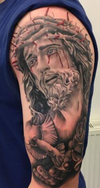 crying jesus tattoo
