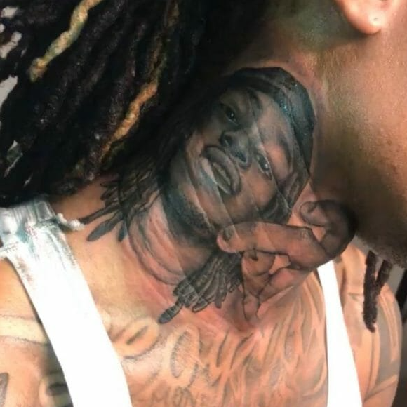 King VON Tattoo on Neck 