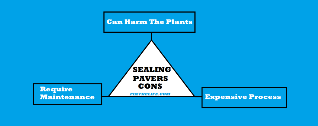 cons of sealing pavers