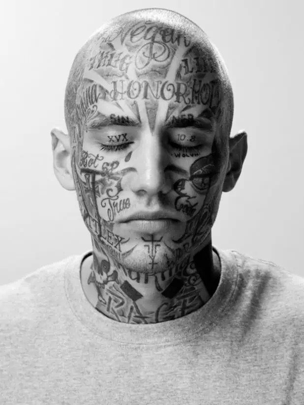 facial gang tattoo desings