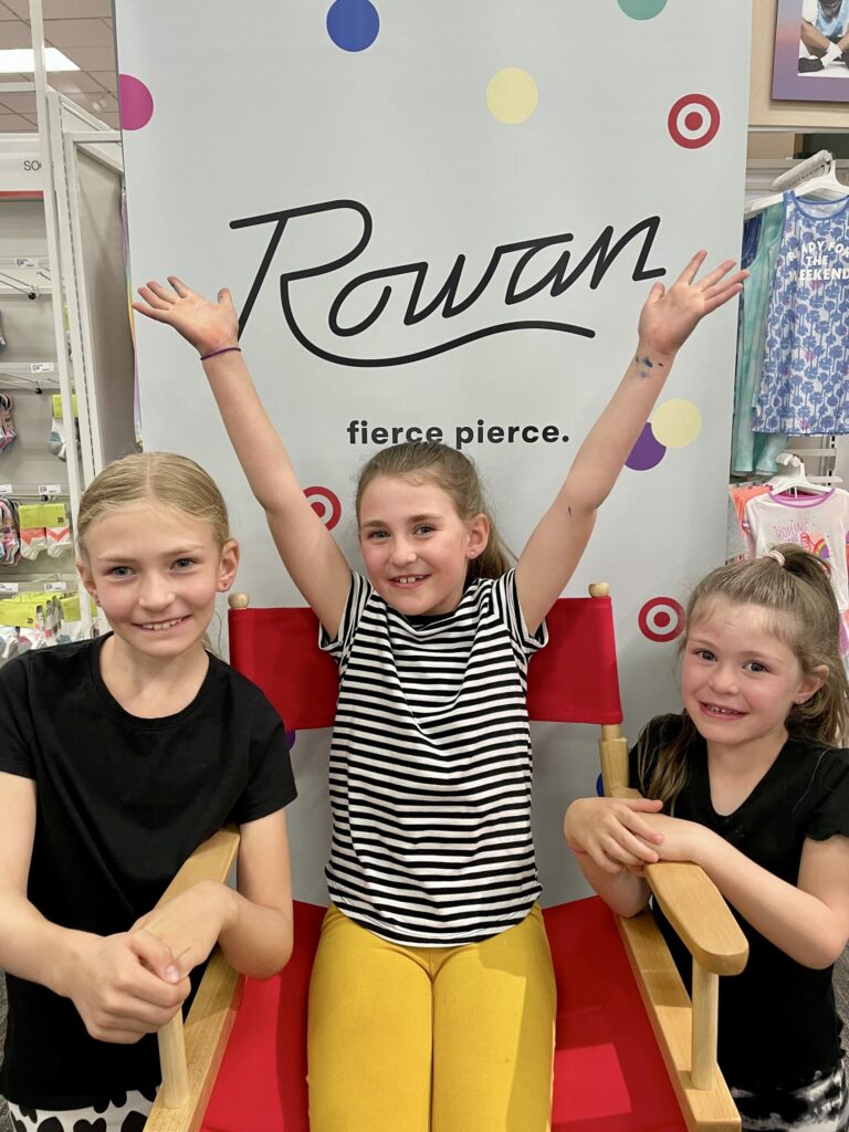 Happy Girls After Getting Rowan ear piercing at target