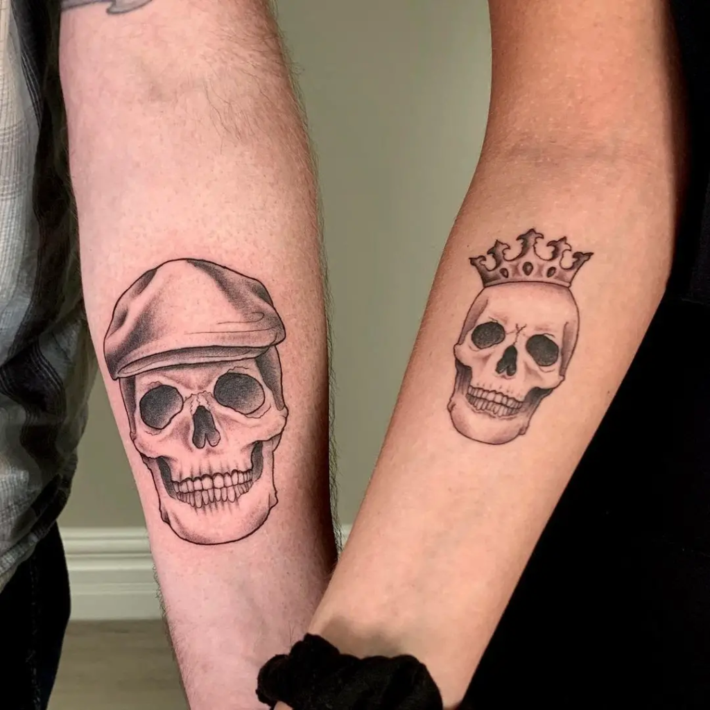 Skull Father Daughter Tattoo