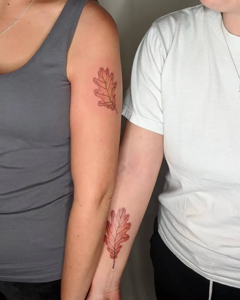 Leaves Father Daughter Tattoos