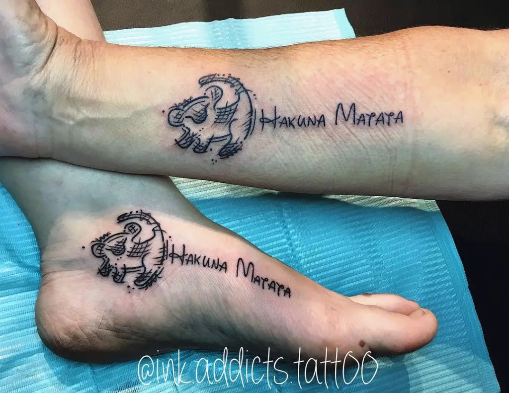 Hakuna Matata Father Daughter Tattoos