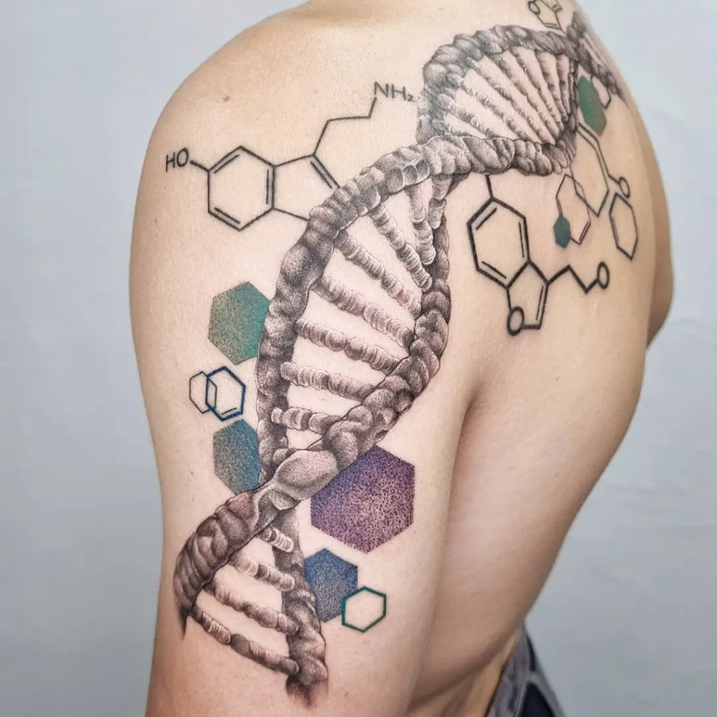 DNA Father And Daughter Tattoos