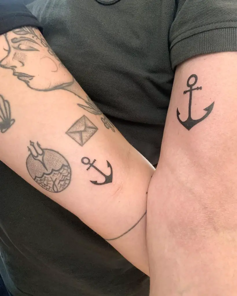 Anchors Father And Daughter Tattoos