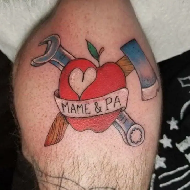 Apple Dad Tattoo Design