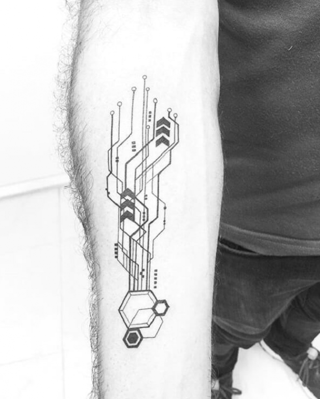 Circuit Cyberpunk Tattoo Ideas, 