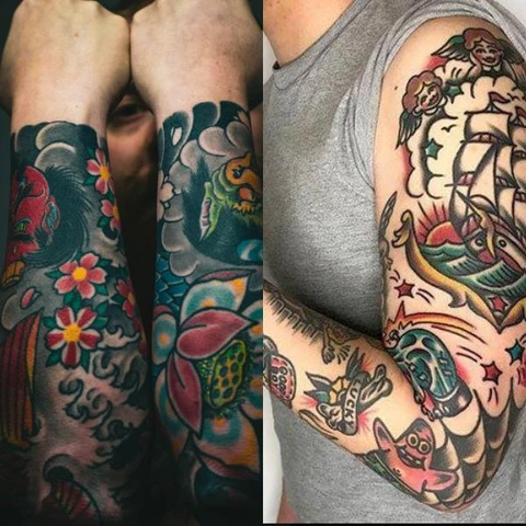Color Patchwork Tattoo