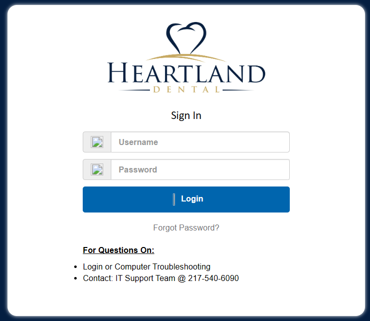 HDintranet login portal for Heartland Dental
