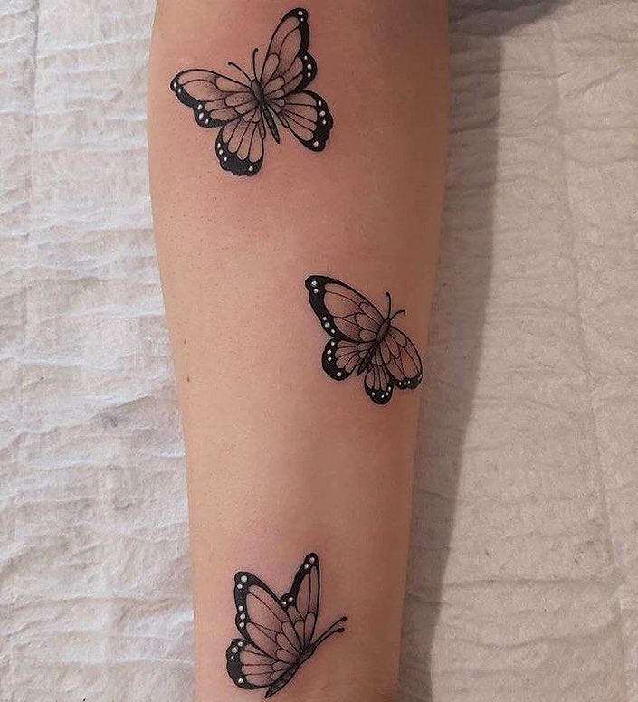 Patchwork Butterfly Tattoos