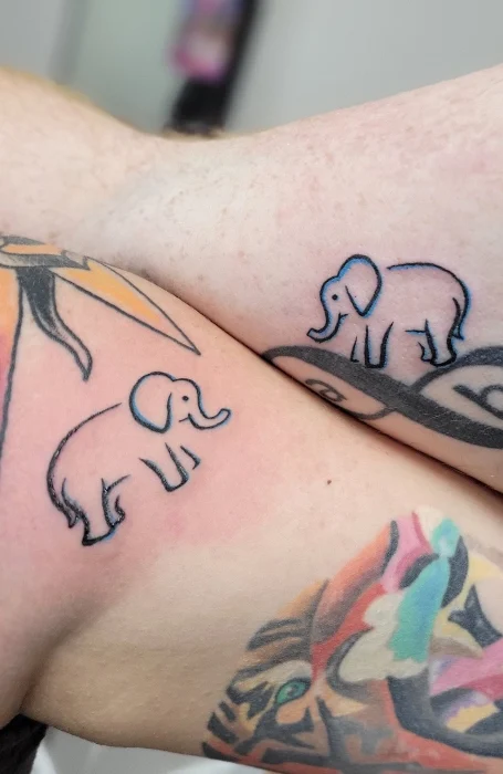 Patchwork Elephant Tattoos