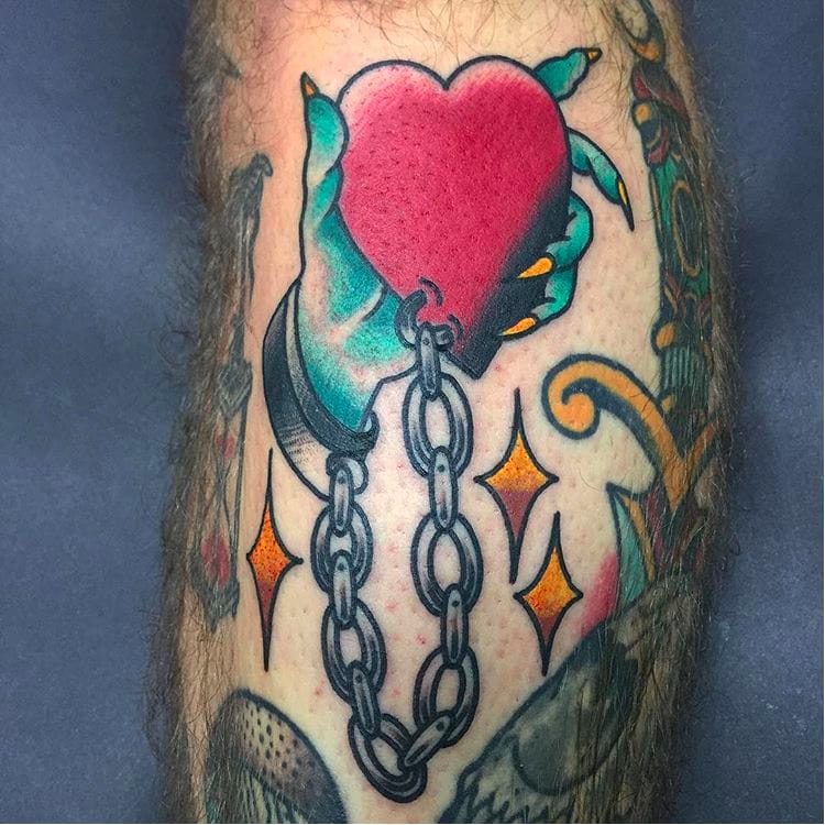 Patchwork Heart Tattoo