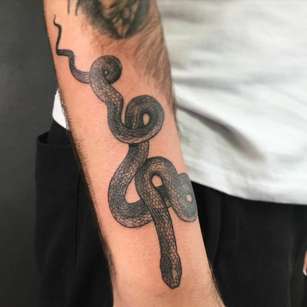 Patchwork Snake Tattoo