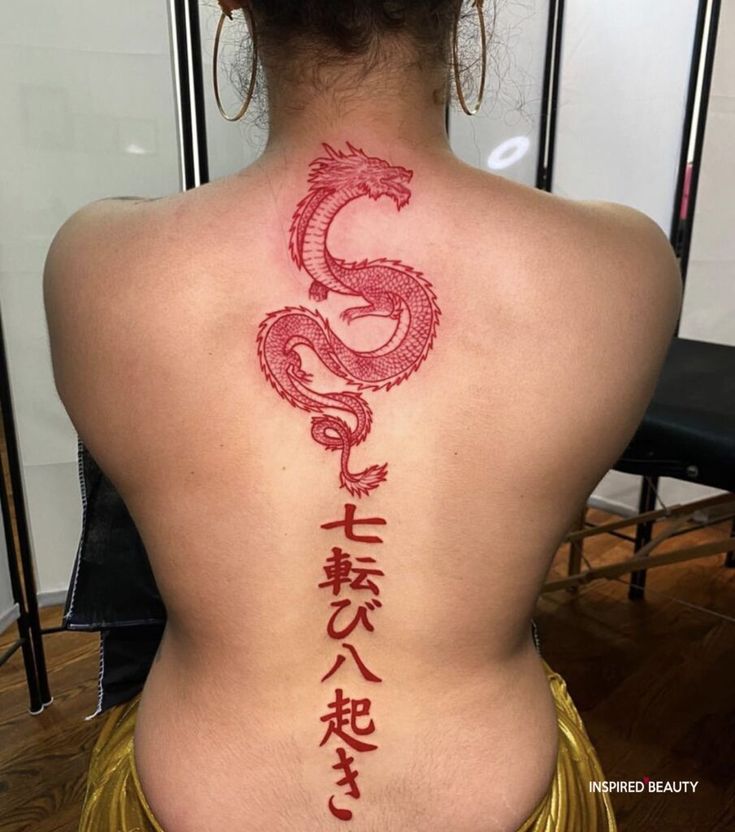spine tattoo for women 