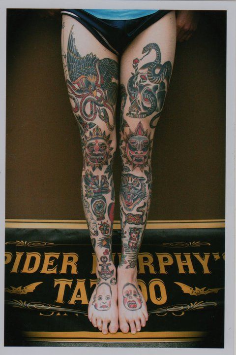 Leg Patchwork Tattoos