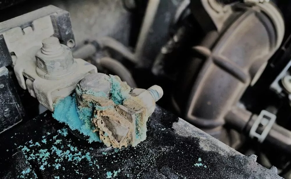 To Start a car with a bad starter you must prevent corrosion in the car batery