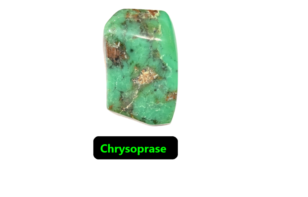 Chrysoprase is a green crystal