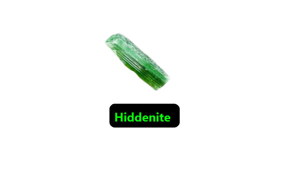 Hiddenite is a green crystal
