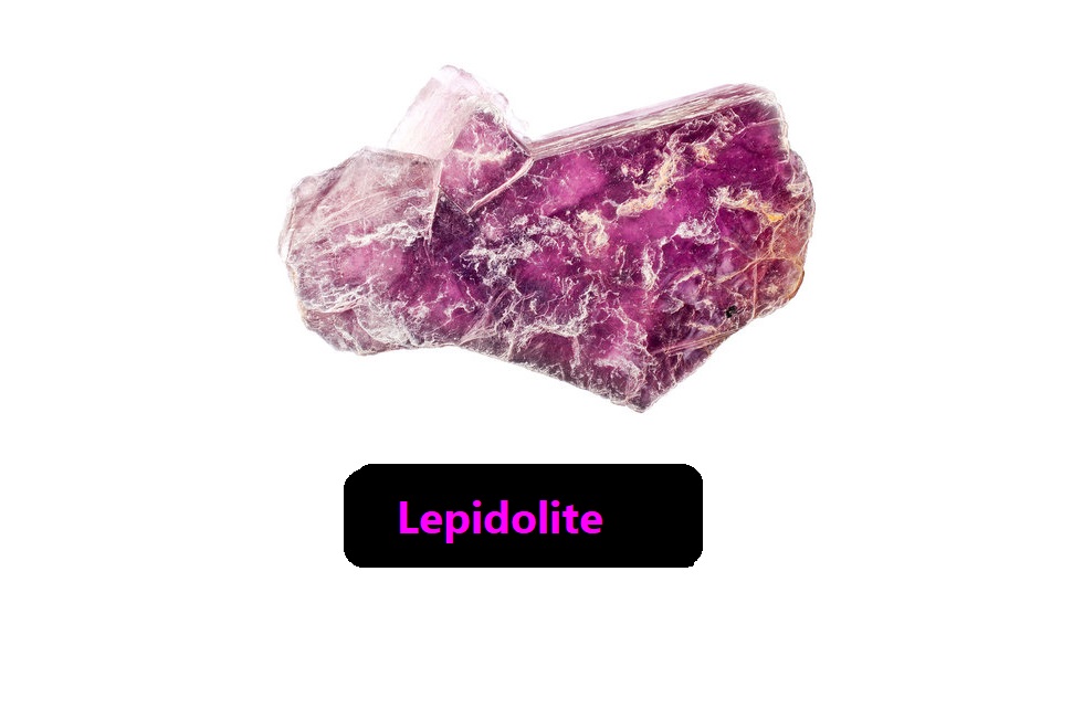 Lepidolite is a purple crystal