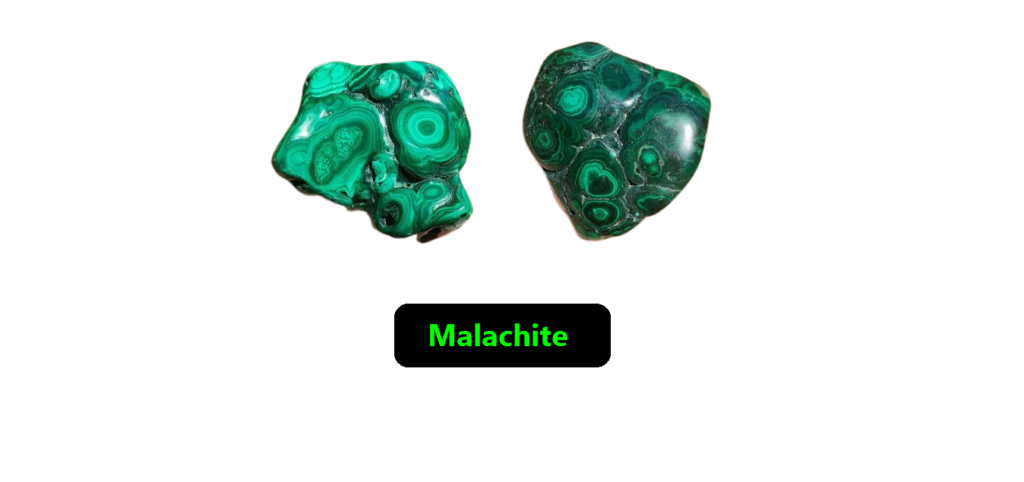 Malachite is a green crystal 