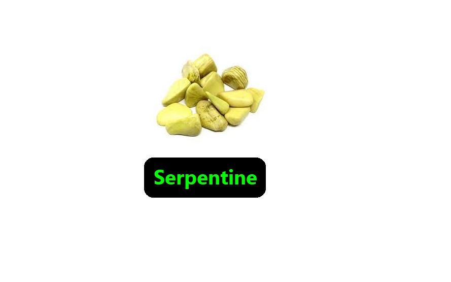 Serpentine is a green crystal
