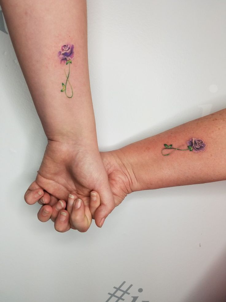 violet flower tattoo