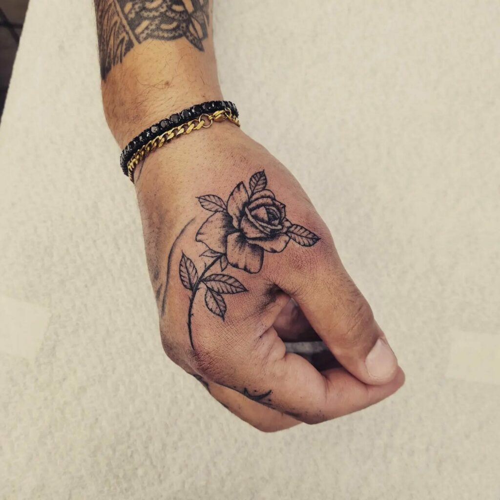 50+ ROSE HAND TATTOO MALE IDEAS YOULL HAVE TO SEE TO BELIEVE