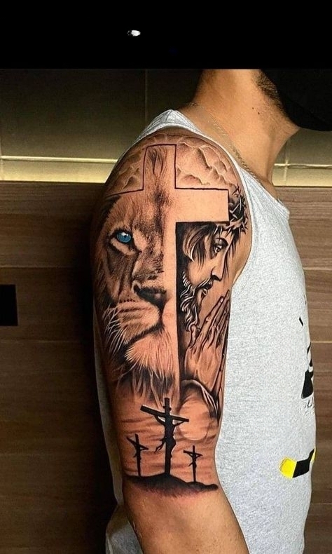 20+ LION AND CROSS TATTOO IDEAS THAT WILL BLOW YOUR MIND!