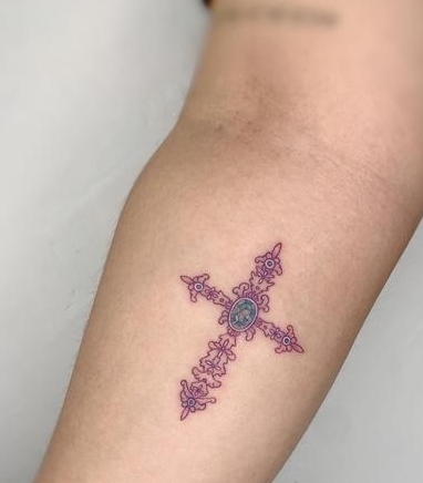 35+ FEMININE CROSS WITH FLOWERS TATTOO IDEAS THAT WILL BLOW YOUR MIND