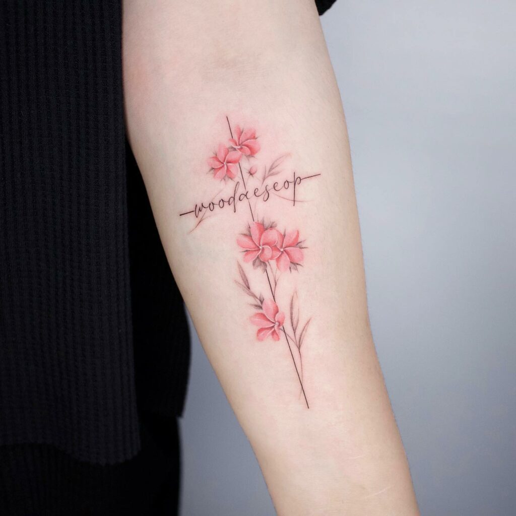 35+ FEMININE CROSS WITH FLOWERS TATTOO IDEAS THAT WILL BLOW YOUR MIND