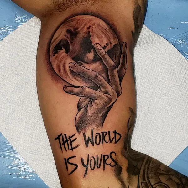 40+ SCARFACE THE WORLD IS YOURS TATTOO IDEAS THAT WILL BLOW YOUR MIND